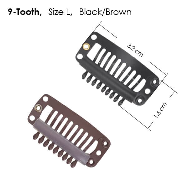 9-Tooth Wig Clips  for Hair Replacement Systems