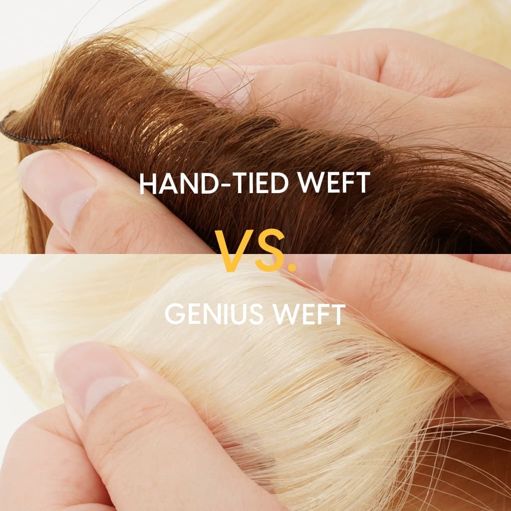 GENIUS WEFT EXTENSIONS-1 Genius-Weft Hair Extensions -Remy Human Hair Specail Offer LBCS000792 thumbnail 8