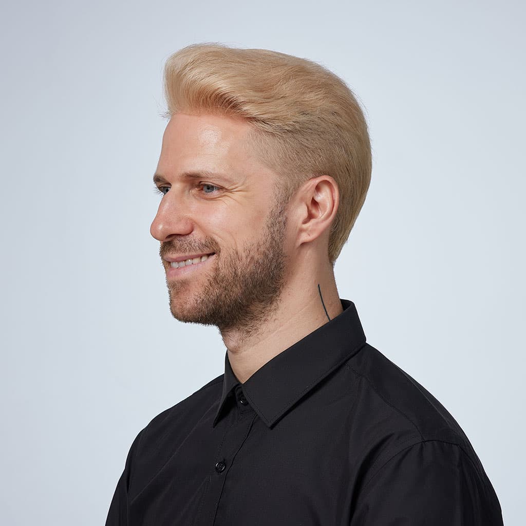 HS1M  Thin Skin Men's Toupee Hair System 0.08 mm Transparent Poly Skin thumbnail 18