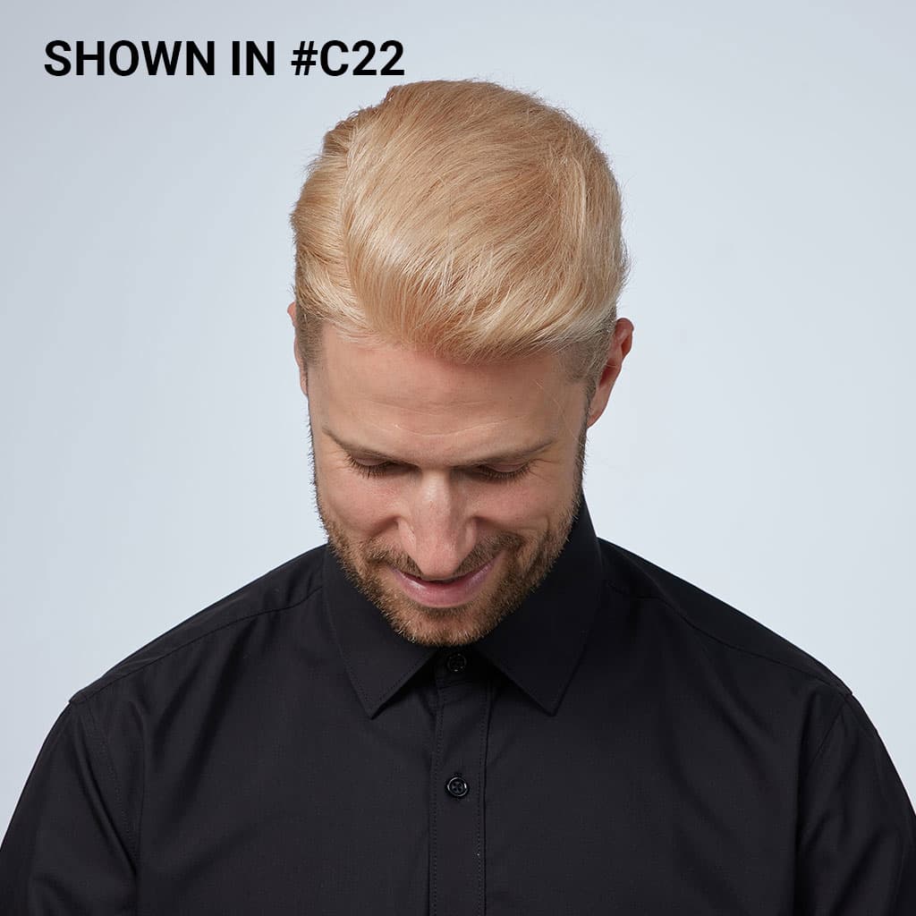 HS1R Thin Skin Men's Toupee Hair Systems 0.08 mm Remy Hair Transparent Poly Skin thumbnail 16