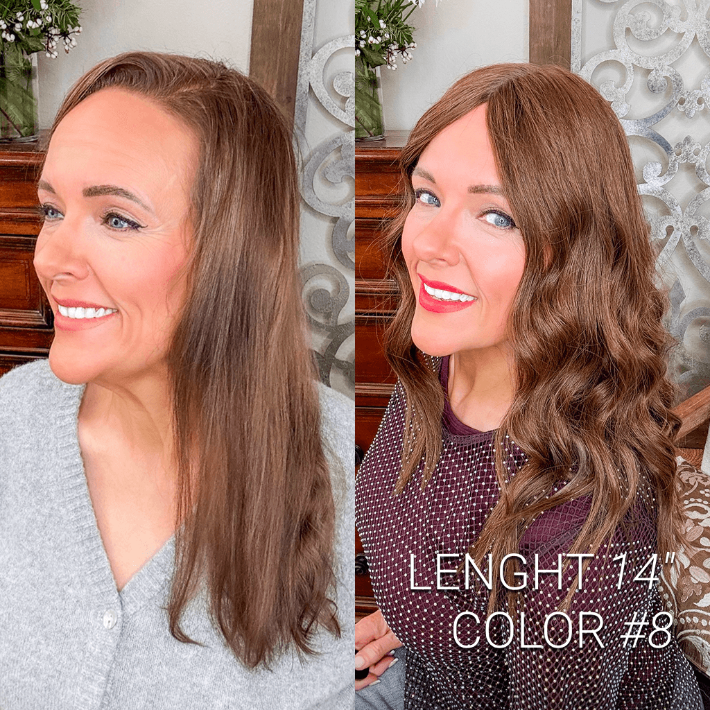 JULIE Deluxe Mono Top Human Hair Topper with an NPU Front thumbnail 8