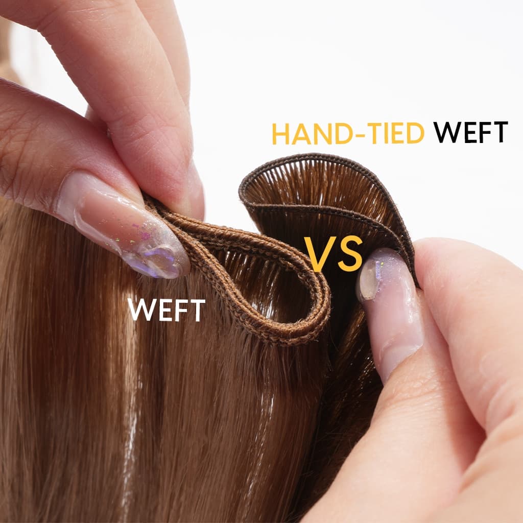 HAND-TIED WEFT Hand-Tied Weft Extensions in Remy Human Hair thumbnail 6