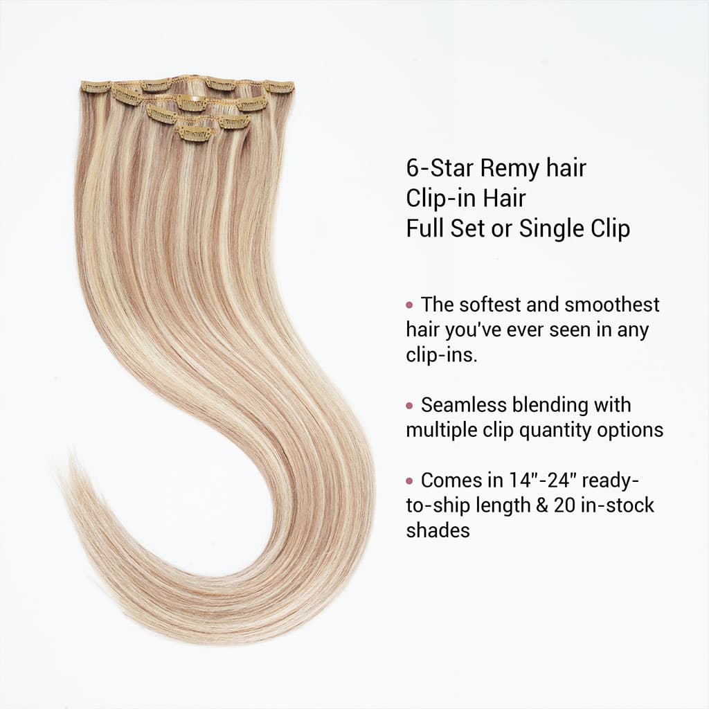 CLIP-IN-FULL-SET Hair Extensions, 6-Star Remy Hair thumbnail 8