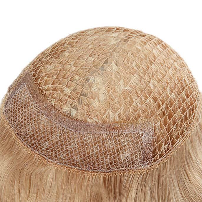 NW6265  Human Hair Integration Blond Color Women's Wig Wholesale