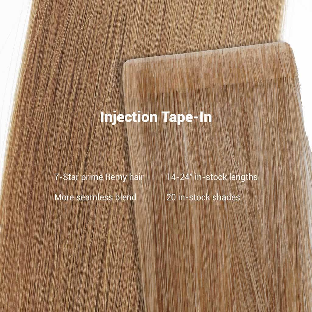 INJECTED TAPE IN HAIR EXTENSIONS  Seamless Invisible Tape in Extensions, 7-Star 100% Prime Remy Hair thumbnail 3