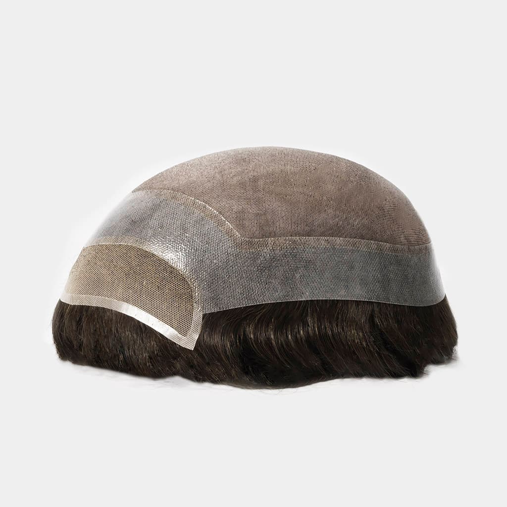 HOLLYWOOD-MONO Fine Mono Base Hair System with Clear PU Perimeter and French Lace Front for Wholesale