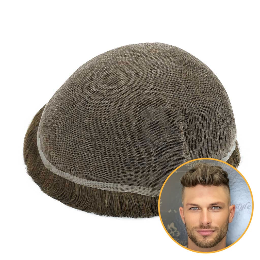 B-HS7 Full Swiss Lace Hair System Realistic Hairline | OFF STANDARD