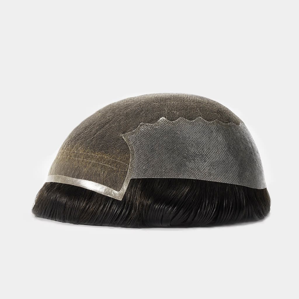 N6 Swiss Lace Men's Hair System With PU Sides and back