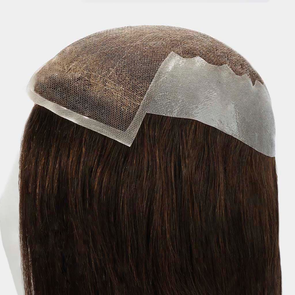N6W Stock Swiss Lace Women’s Toupee With PU Sides and Back